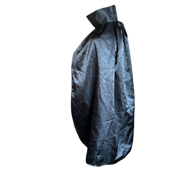 Black Satin Cape with Red Lining - Picture 2 of 5